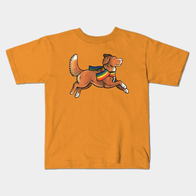 Nova Scotia Duck Tolling Retriever Kids T-Shirt by animalartbyjess